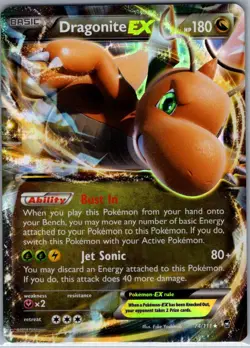 Dragonite EX 74/111 XY - Furious Fists - Pokemon Card - NM - Image 1