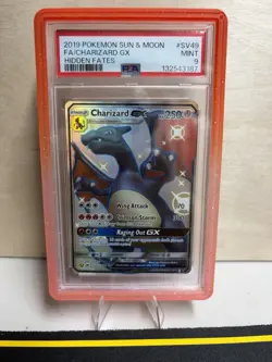 Pokemon TCG Shiny Charizard GX Full Art Holo Card SV49/SV94 Hidden Fates PSA 9 - Image 1
