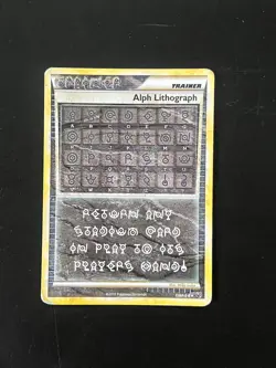 Alph Lithograph 91/90 HGSS Undaunted Secret Rare Black Three 3 Pokemon Card ZY4 - Image 1