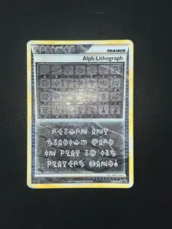 Alph Lithograph 91/90 HGSS Undaunted Secret Rare Black Three 3 Pokemon Card ZY4 - Image 2