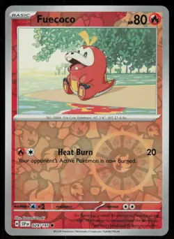 Fuecoco 029/191 Common Surging Sparks Pokemon Reverse Holo Near Mint - Image 1