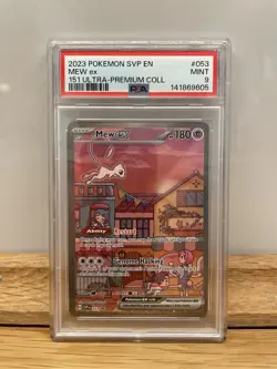 Pokemon 2023 Mew EX #053 SVP English Black Star Promo 151 Ultra-Prem Coll PSA 9 - Image 1