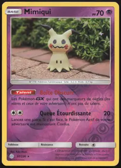 Carte Pokemon Mimiqui 97/236 Eclipse Cosmique REVERSE Francais - Image 1