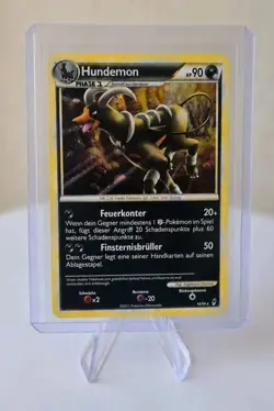 Pokemon TCG Hundemon Houndoom 10/95 Rare Holo Ruf der Legenden 2011 - Image 1