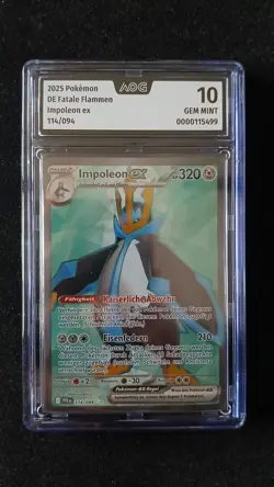 2025 Pokemon - Impoleon EX 114/094 - DE Fatale Flammen - Grading: AOG 10 - Image 2