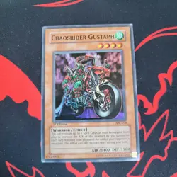 Chaosrider Gustaph IOC-018 Super Rare Invasion of Chaos Yu-Gi-Oh 1st Edition DMG - Image 1