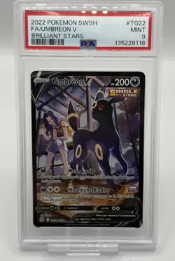 PSA 9 Umbreon V TG22/TG30 | Pokemon TCG SWSH Brilliant Stars Trainer Gallery - Image 1
