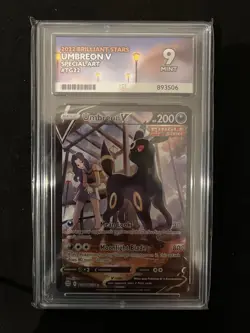 Pokemon TCG Umbreon V TG22/TG30 Brilliant Stars Trainer Gallery Ace 9 Mint - Image 1
