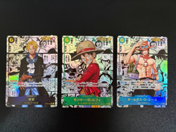 ONE PIECE Luffy Ace Sabo OP13-118 119 120 Set SEC Manga Alt Art Card Japanese - Image 1
