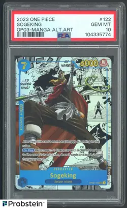2023 One Piece Sogeking OP03 EN Manga Alternate Art PSA 10 GEM MINT - Image 1