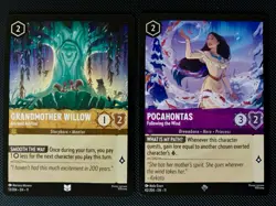 Disney Pocahontas Lorcana 2 Card Lot Grandmother Willow Pocahontas 13/204 42/204 - Image 1