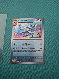 Pokemon TCG - Vaporeon 022/131 -Masterball Holo - Prismatic Evolutions - Image 1