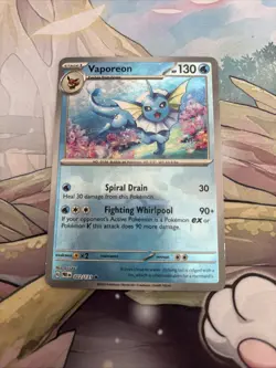 Pokemon TCG - Vaporeon 022/131 -Masterball Holo - Prismatic Evolutions - Image 1