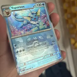 Pokemon TCG - Vaporeon 022/131 -Masterball Holo - Prismatic Evolutions - Image 2