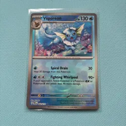 Pokemon Vaporeon TCG Masterball Prismatic Evolutions Card 022/131 NM Holo - Image 1
