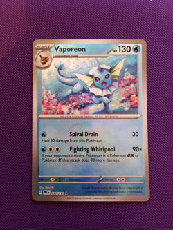 Pokemon TCG - Vaporeon 022/131 -Masterball Holo - Prismatic Evolutions - Image 1