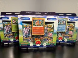 Pokemon TCG: GO Pin Collection Set of 3 Charmander Squirtle Bulbasaur New Sealed - Image 1