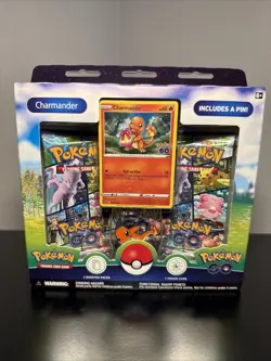Pokemon TCG: GO Pin Collection Set of 3 Charmander Squirtle Bulbasaur New Sealed - Image 2