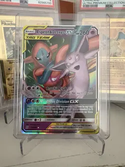 Pokemon TCG Espeon & Deoxys Tag Team GX Unified Minds 72/236 Holo Ultra Rare - Image 1
