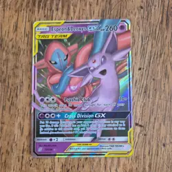 Pokemon TCG Espeon & Deoxys Tag Team GX Unified Minds 72/236 Holo Ultra Rare - Image 1