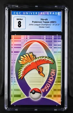 Ho-oh Pokemon Topps Johto League Champions 37/37 Sticker Card CGC 8 - Image 1