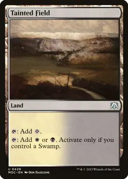 MTG Commander 2023 MOM U Tainted Field #0429 PLAYSET 4x x4 - Image 1