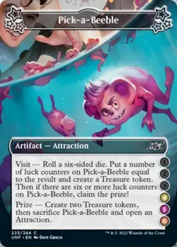 MTG Unfinity Attraction C Pick-a-Beeble 4-5-6 #223f PLAYSET 4x x4 - Image 1