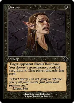 MTG Dominaria Remastered RETRO FRAME C Duress #303 - Image 1