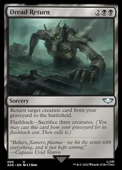 MTG Warhammer 40K U Dread Return #200 - Image 1