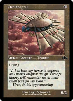 MTG Dominaria Remastered *FOIL* RETRO FRAME C Ornithopter #386 - Image 1