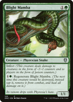 MTG Commander Phyrexia AWBO C Blight Mamba #105 PLAYSET 4x x4 - Image 1