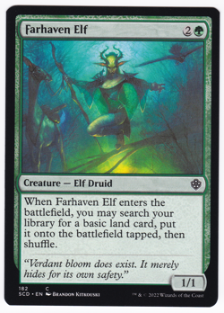 MTG Commander Starter 2022 C Farhaven Elf #182 PLAYSET 4x x4 - Image 1