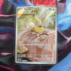 Yamper 099/094 Paldean Fates Shiny Rare Holo English 2025 70 HP Pokemon - Image 1