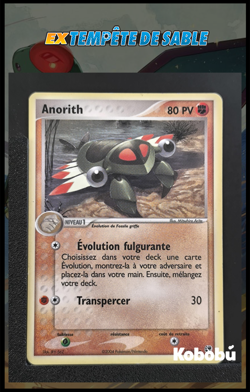 Carte Pokemon Anorith 27/100 Ex Tempete De Sable TDS Bloc EX FR 3 - Image 1