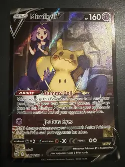 Pokemon Mimikyu v TG16/TG30 Sword & Shield Brilliant Stars Holo Secret Rare NM - Image 1