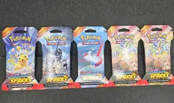 Pokemon Scarlet & Violet Surging Sparks Sleeved Booster Pack - 5 Pack Bundle 820650853258 - Image 1