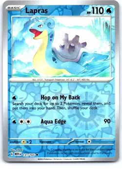 Lapras 131/165 Uncommon 151 Pokemon Reverse Holo Near Mint - Image 1