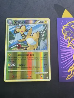 Pokemon Ampharos 14/123 Reverse Holo Rare HeartGold SoulSilver 037💎NM💎 - Image 1