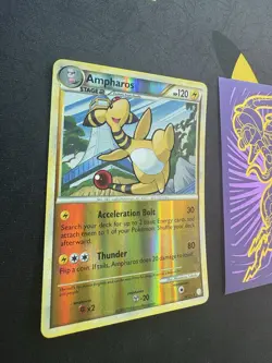 Pokemon Ampharos 14/123 Reverse Holo Rare HeartGold SoulSilver 037💎NM💎 - Image 3