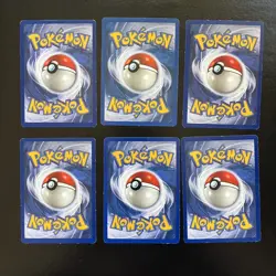 Pokemon TCG Base Set Kanto Starters 6 Ct Lot | Bulbasaur Squirtle Charmander MP - Image 2