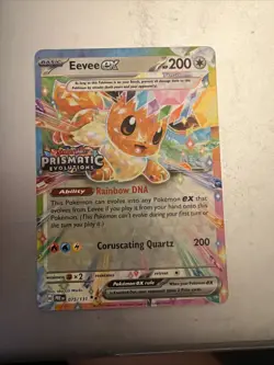 Pokemon TCG Eevee ex Prismatic Evolutions Stamp 075/131 Promo Holo Eng FA - Image 2