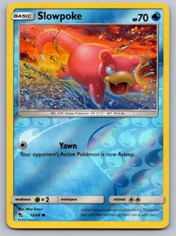 Slowpoke 12/68 Common Hidden Fates Pokemon Reverse Holo Near Mint - Image 1