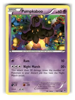Pumpkaboo 44/119 Common Phantom Forces Pokemon Lightly Played - Image 1