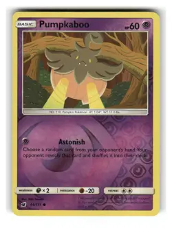Pumpkaboo 44/111 Common Crimson Invasion Pokemon Reverse Holo Lightly Played - Image 1