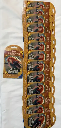 Disney Lorcana Wilds Unkown Booster Pack Lot of 14 Sleeved Boosters - Image 1