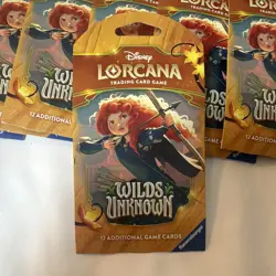 Disney Lorcana Wilds Unkown Booster Pack Lot of 14 Sleeved Boosters - Image 2