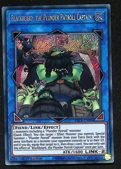 Blackbeard, the Plunder Patroll Captain BLCR-EN094 Secret Rare 1st Editio Yugioh - Image 1