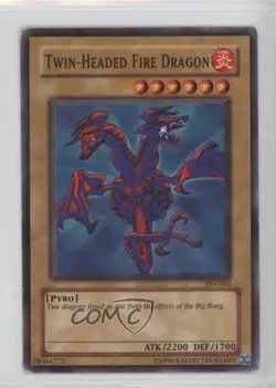Twin-Headed Fire Dragon Unlimited YuGiOh Pharaoh's Servant #PSV-042 2002 READ - Image 1