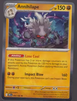Annihilape Rare SV10: Destined Rivals 092/182 Pokemon Trading Card TCG - Image 1