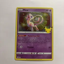 Pokemon Mew TCG Holo Rare Card Celebrations 011/025 - Image 1